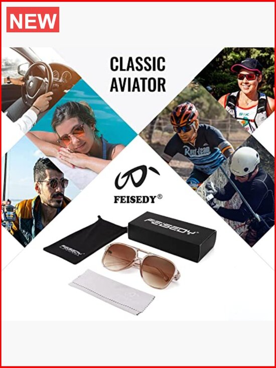 Vintage Retro Square Aviator Sunglasses Plastic UV400 Unisex Large Frame